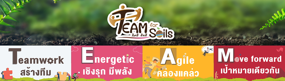 ภาพ ค่านิยมองค์กร TEAM For Soils ทีมดี ดินดี