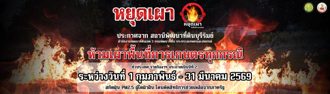 ภาพ หยุดเผาในพื้นที่การเกษตร