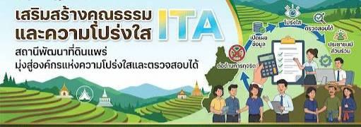 ภาพ สื่อประชาสัมพันธ์เสริมสร้างคุณธรรมและความโปร่งใสการดำเนินงานของหน่วยงานภาครัฐ (ITA) สถานีพัฒนาที่ดินแพร่