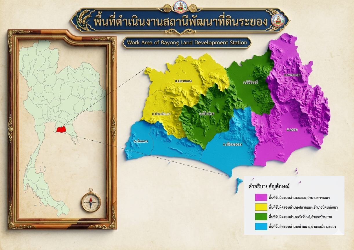 ภาพพื้นที่รับผิดชอบ สถานีพัฒนาที่ดินระยอง