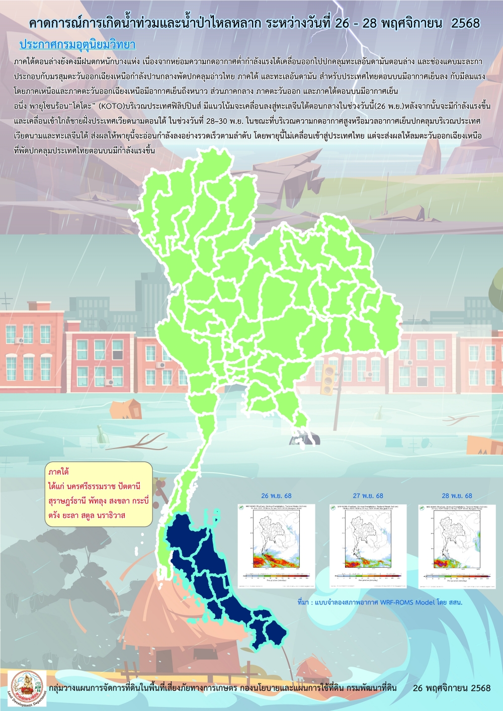 คาดการณ์การเกิดน้ำท่วม