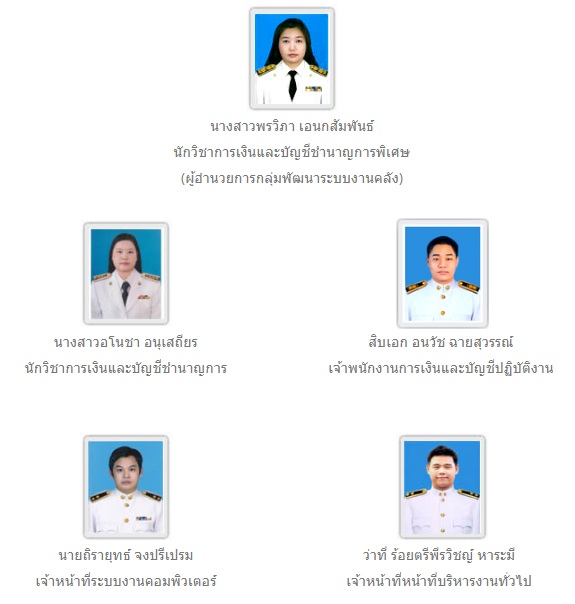 ภาพประกอบโครงสร้างหน่วยงานกองคลัง กลุ่มพัฒนาระบบงานคลัง