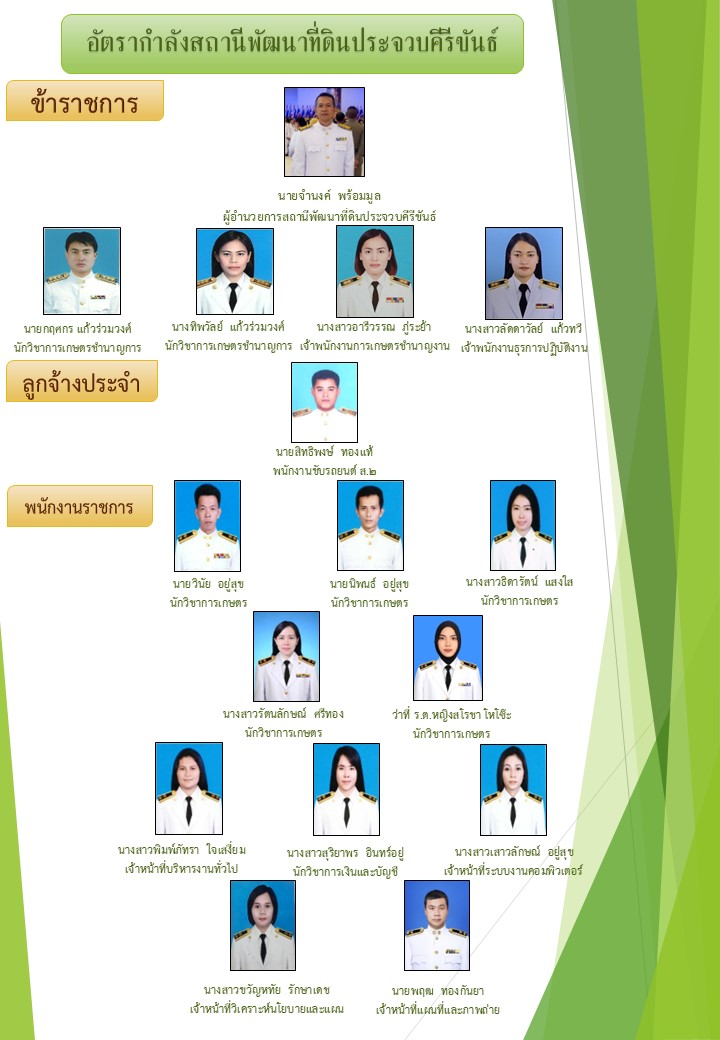 ภาพประกอบโครงสร้างหน่วยงานสถานีพัฒนาที่ดินประจวบคีรีขันธ์