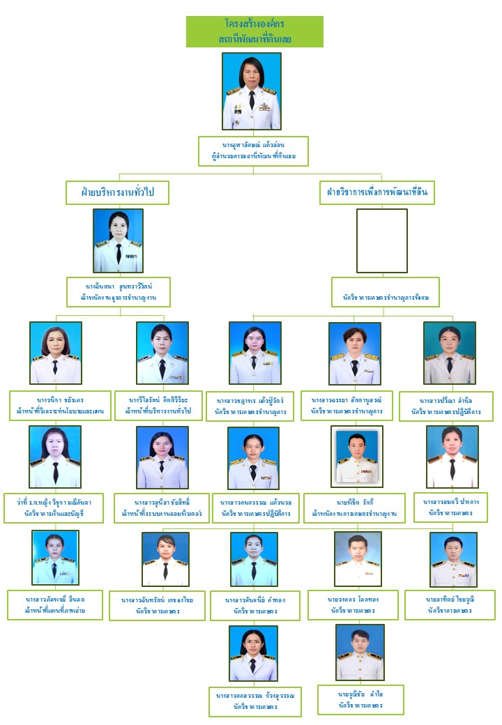 ภาพประกอบโครงสร้างหน่วยงานสถานีพัฒนาที่ดินเลย